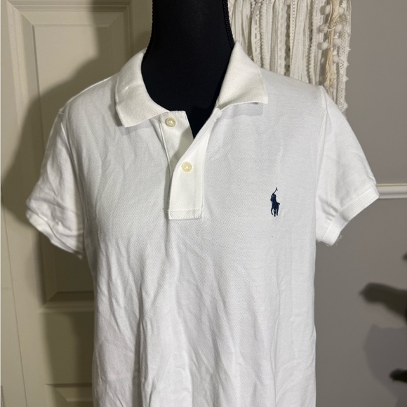 Ralph Lauren White Polo Shirt Dress with Navy Pony Embroidery - Picture 3 of 6
